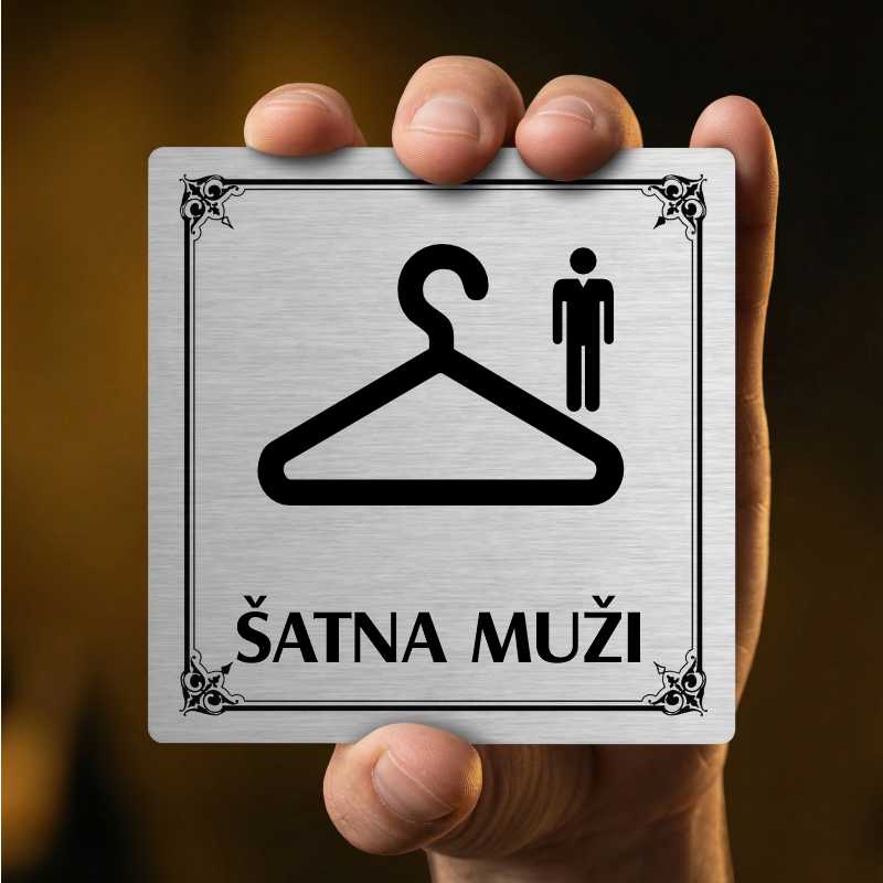 Šatna muži, 100x100mm, stříbrná, Nevada